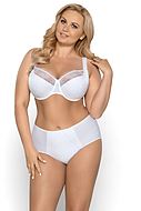 Romantic big cup bra, partially sheer cups, small dots, B to K-cup